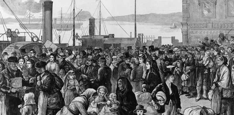 And they're established when the great famine wave comes
