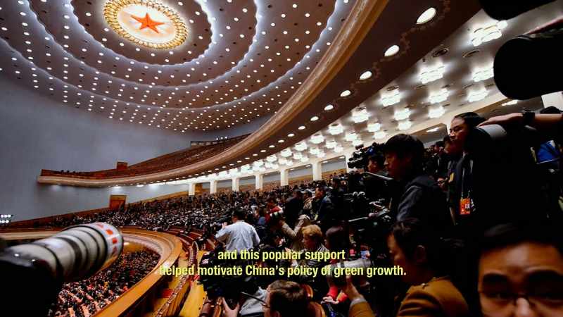 AND THIS POPULAR SUPPORT HELPED MOTIVATE CHINA'S POLICY
