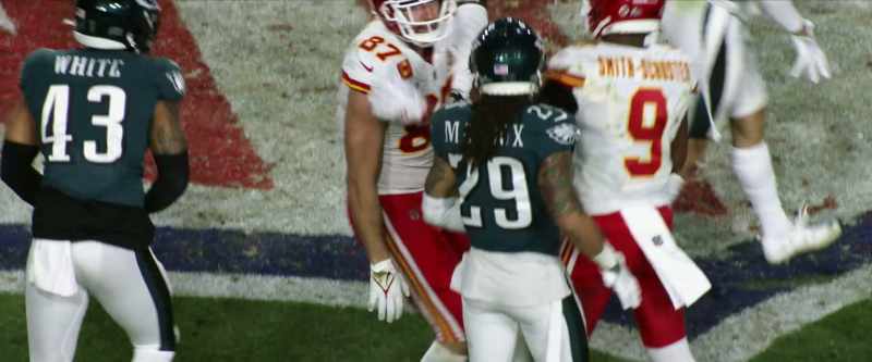 And Travis Kelce should have a first down