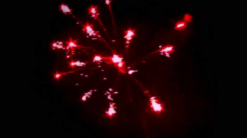 And we watched the fireworks outside