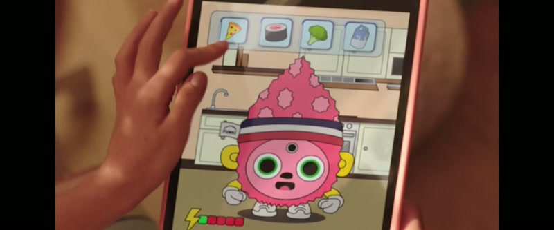 And with the customized app, you can even feed your friend