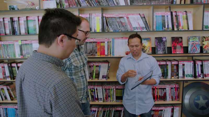 And working with visual effects and the costume departments