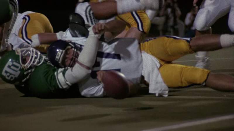 Andre Krimm breaks into the backfield