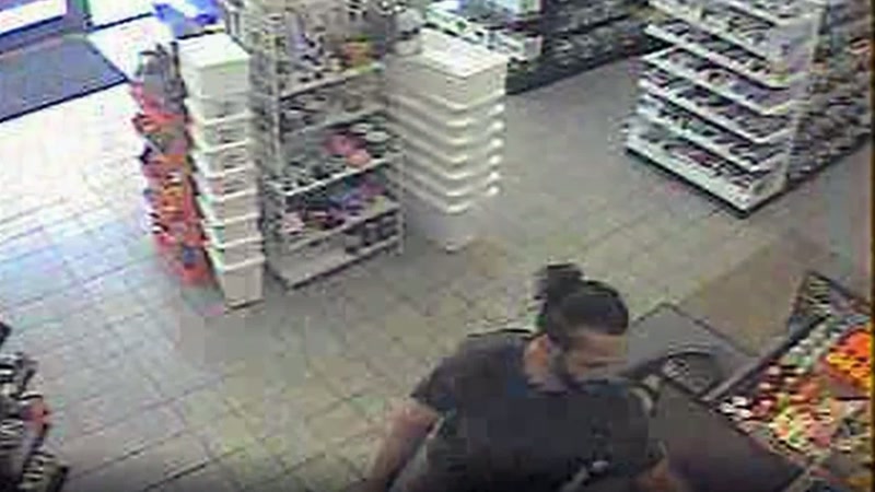 Andy was also caught on camera rapidly paying for fuel