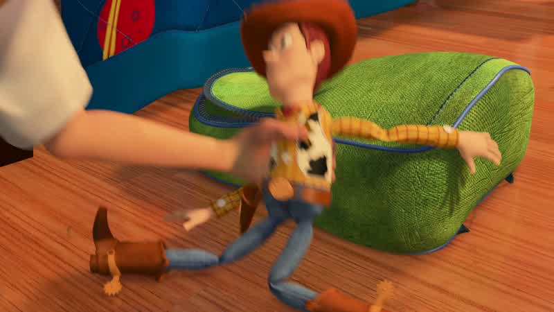 Andy honey come on Five minutes and we're leavin'Five minutes HmmHelp help Somebody help meLet her go evil Dr Pork ChopNeverYou must choose Sheriff Woody How shall she dieShark or death by