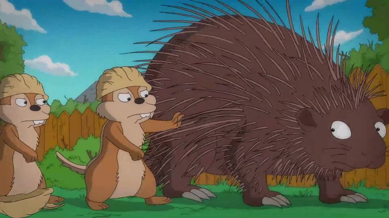 (animals clamoring)
