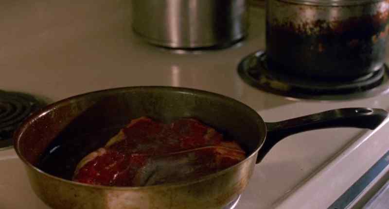 (Anna sobbing) (meat sizzling)