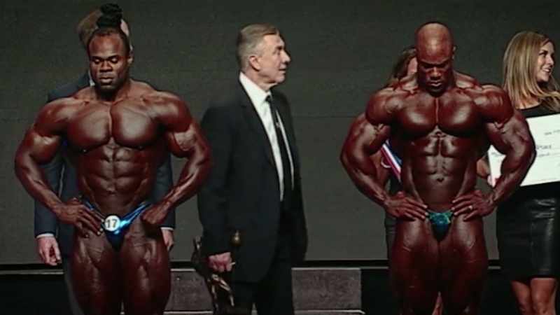 ANNOUNCER: Phil Heath! -(CHEERING)