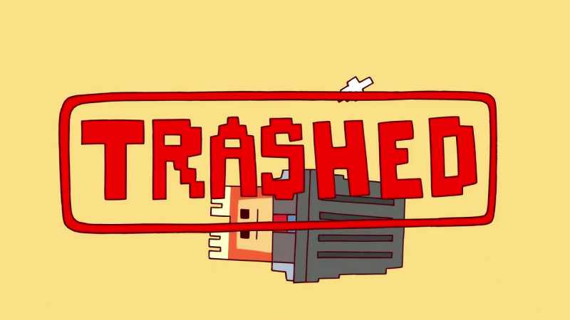 [announcer] Trashed! -[giggling]