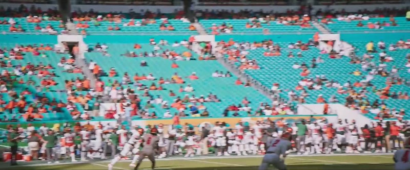 [announcer] We underway from Hard Rock Stadium