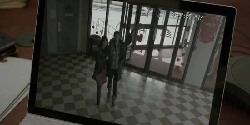 Another camera caught her inside the hospital