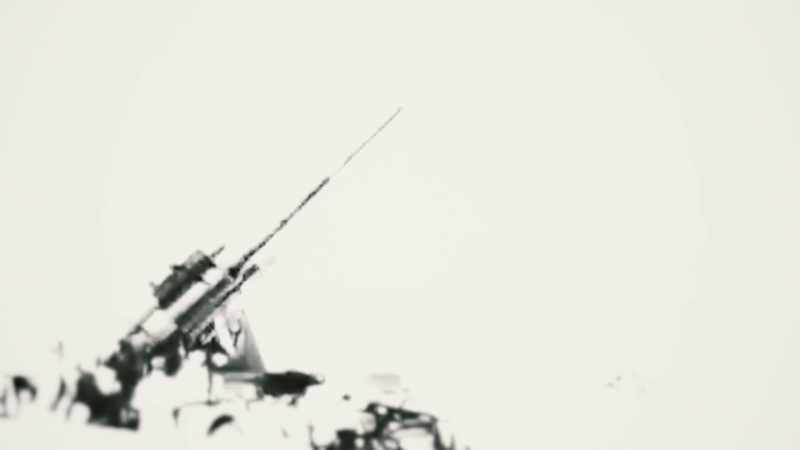 (anti-aircraft gun blast)