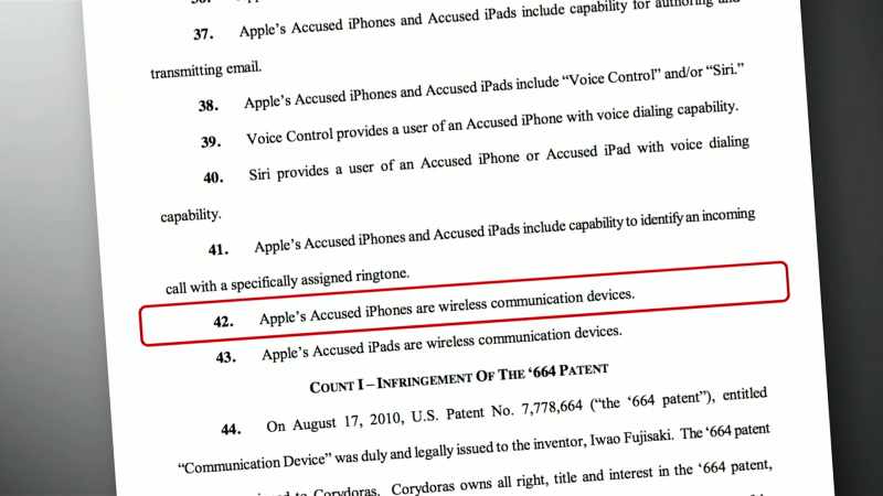 APPLE'S ACCUSED IPHONES ARE WIRELESS