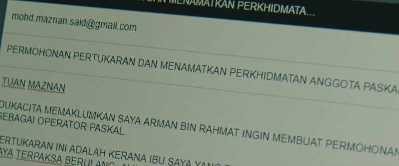 APPLICATION TO TRANSFER AND TERMINATION OF SERVICE AS PASKAL