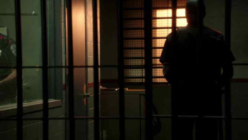Approaching the security gate