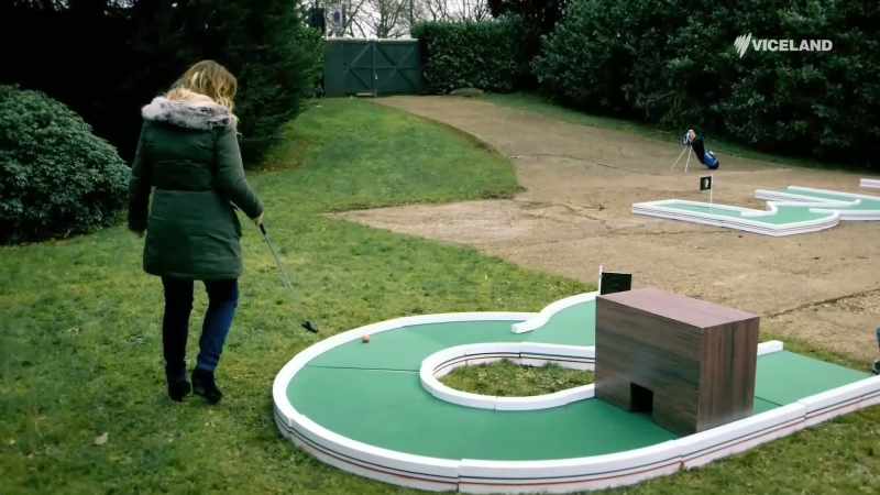 Are you allowed to just sweep your way through it in golf?