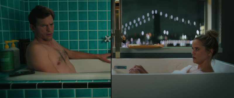 Are you in the bathtub? - No! I don't take baths
