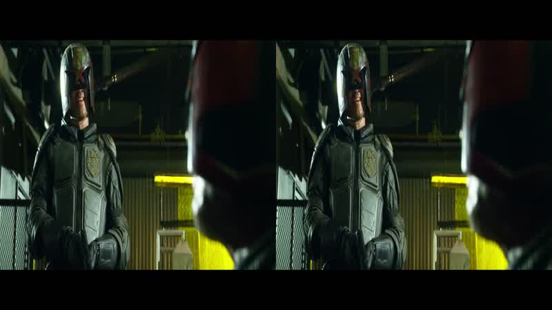Judge Dredd, the Judge Dredd finally gets on the wrong end of a gun, and what he says is 