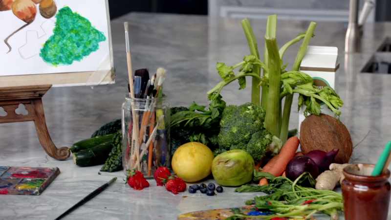 Are you using my juicing ingredients for your shit paintings?