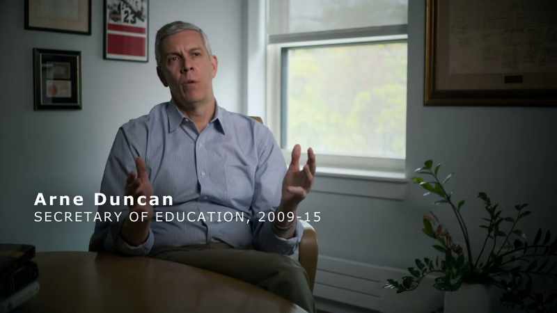 [Arne Duncan] It's about creating a sense of opportunity
