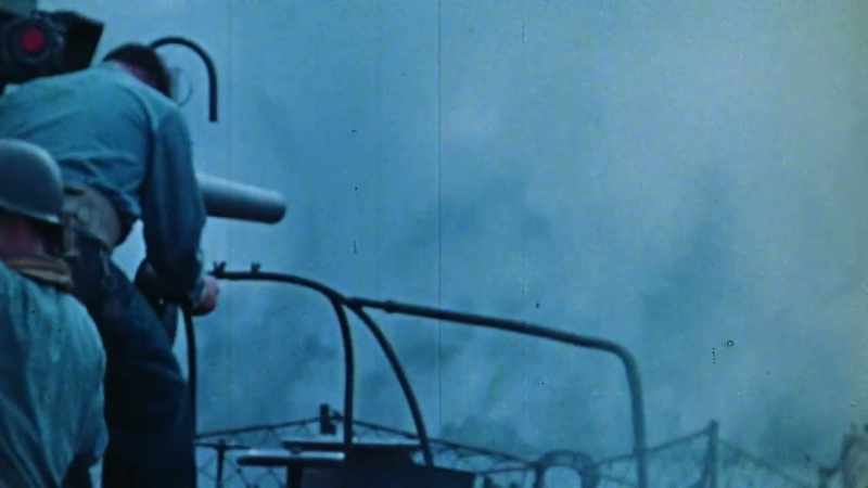 [artillery fire and explosions]