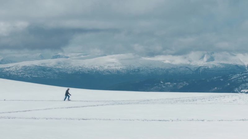 As a child, he made tracks in snow