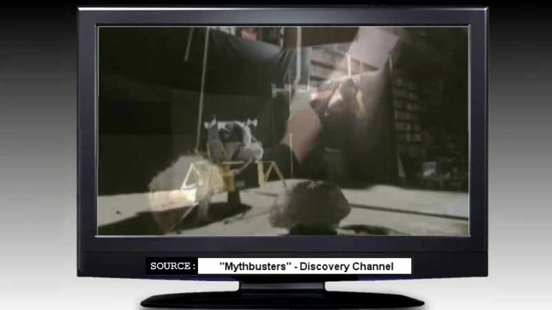 As a demonstration, the debunkers did a small-scale experiment