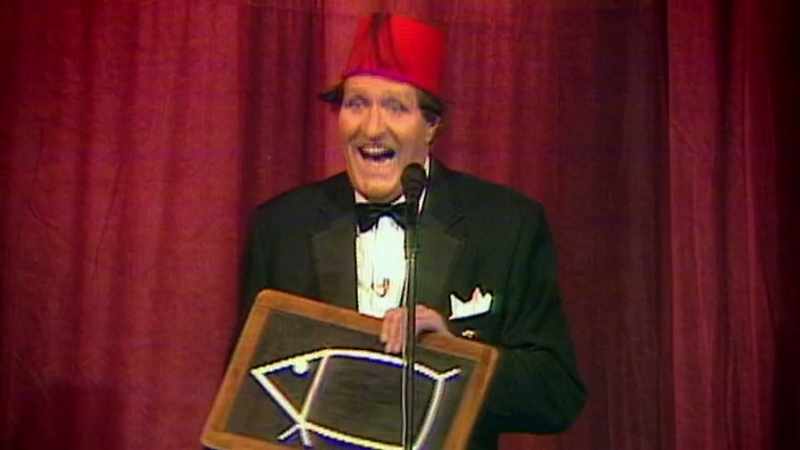 As ever, Tommy Cooper has the audience in hysterics