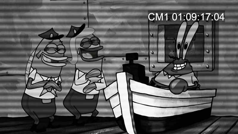 As Krabs kept Officer John and Officer Nancy busy