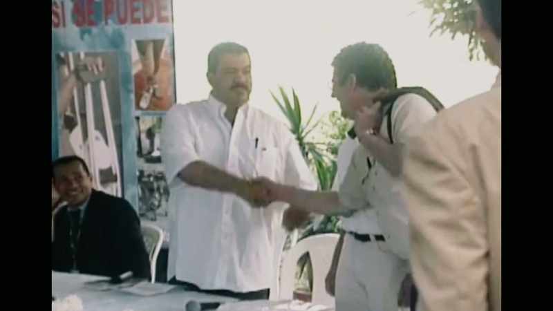 As part of a paramilitary peace process he suddenly became visible