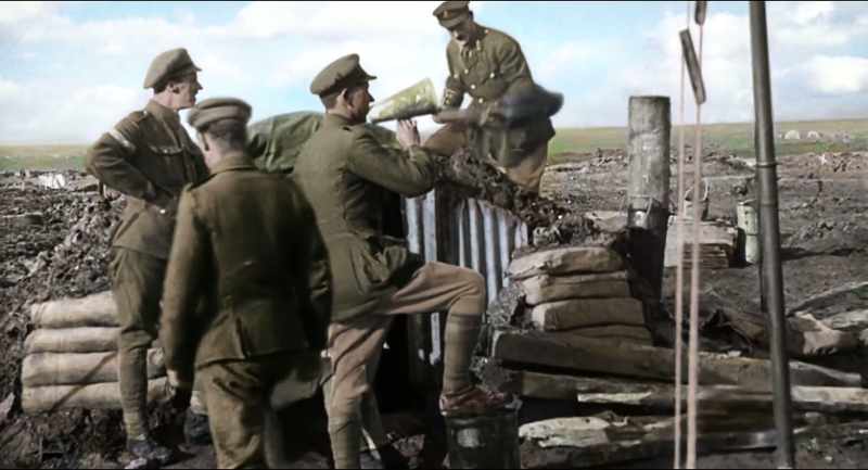 As soon as the bombardment started, the German retaliation came
