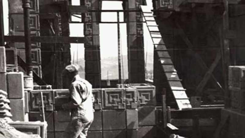 As the building rose, steel rods