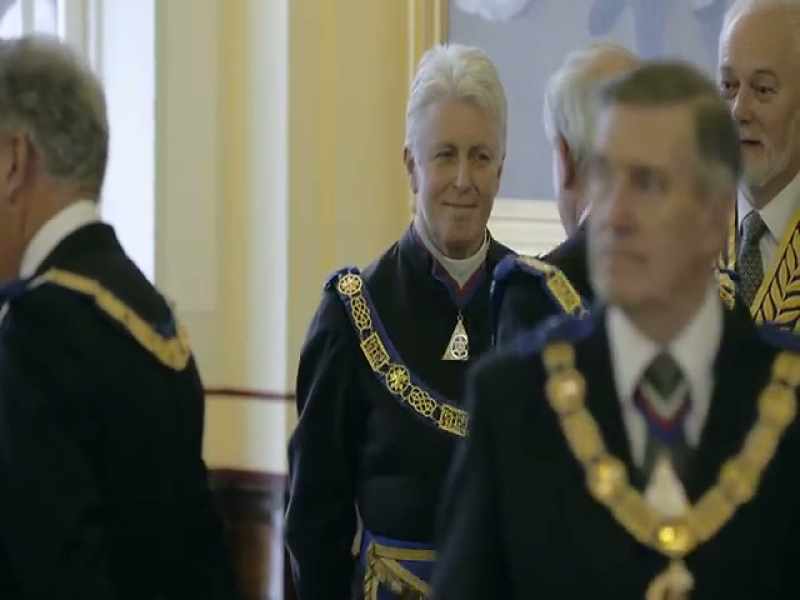 As the grand procession forms, Dr. David Staples