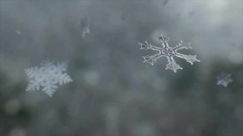 As the moist air rises, it freezes