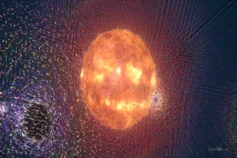 As the moon is pulled to the Earth