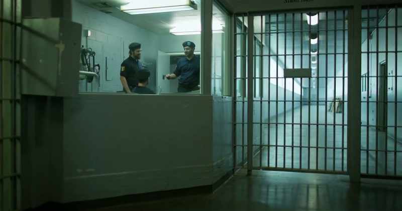 As the new shift comes on duty, the guards are momentarily distracted