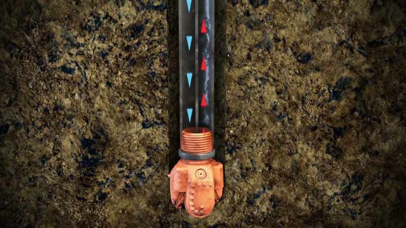 As the six‐inch‐wide sections of drill pipe
