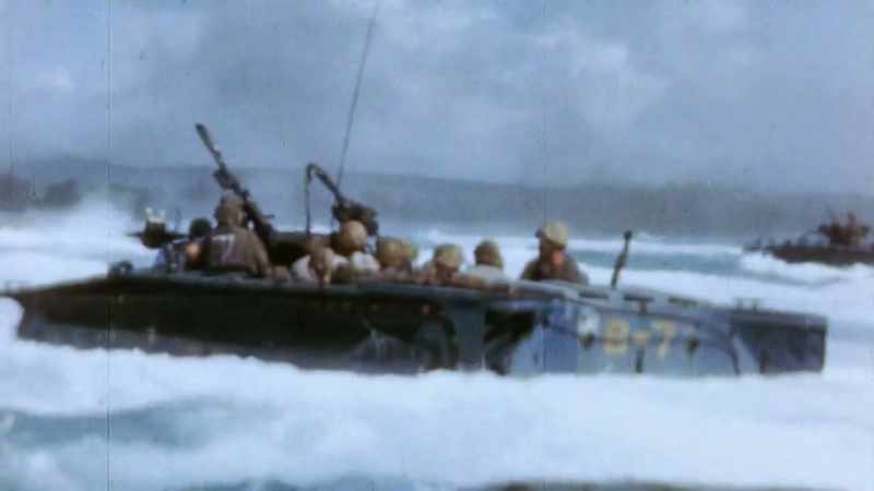 AS THEY HIT THE BEACH