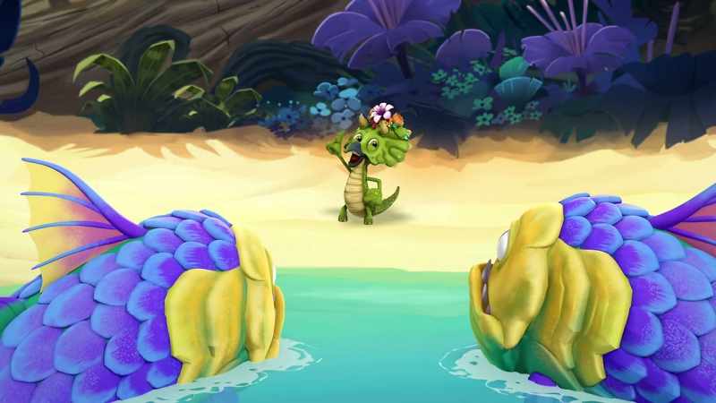 As Top Dino, I command you to make lots of bubbles!