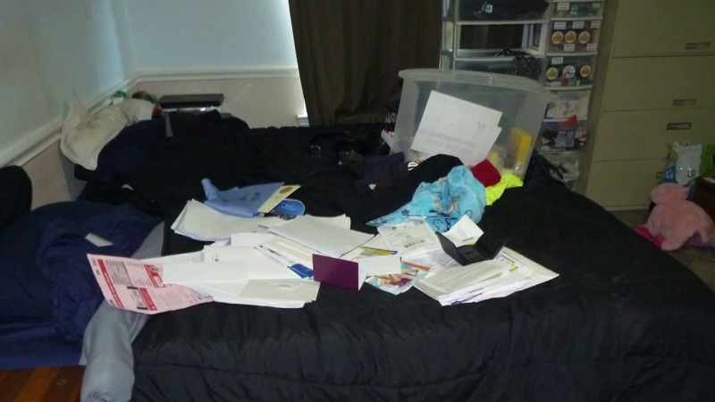 As we were searching the master bedroom