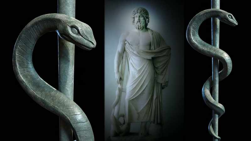 Asclepius did wear the white robes