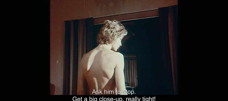 Ask him to stop. Get a big close-up, really tight!