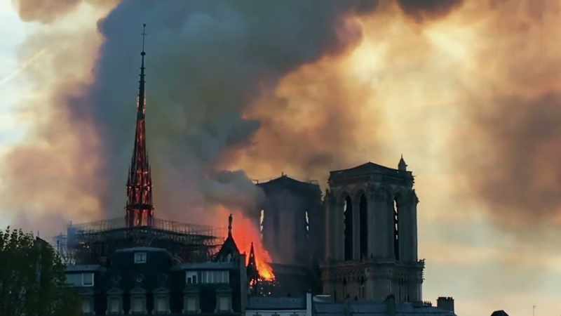 At around 8:00 PM, the Spire collapsed