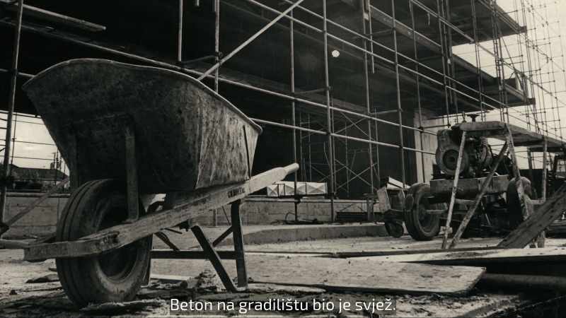 At that construction site, they had poured concrete that day