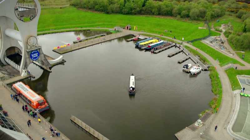 At each end of the waterway