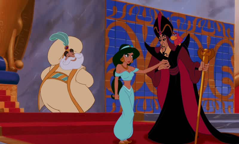 At least some good will come of my being forced to marryWhen I am queen I will have the power to get rid of youThere now That's nice All settled thenNow Jasmine getting back to this suitor business