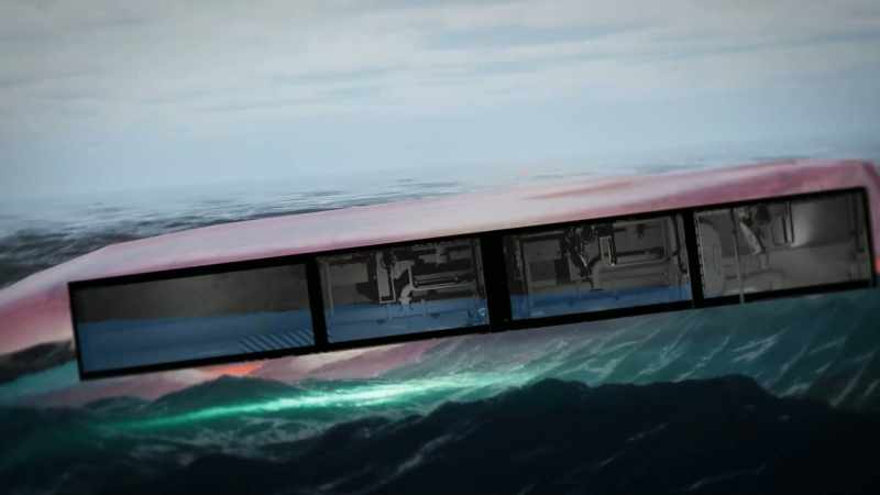 At this point, the boat is completely upside down