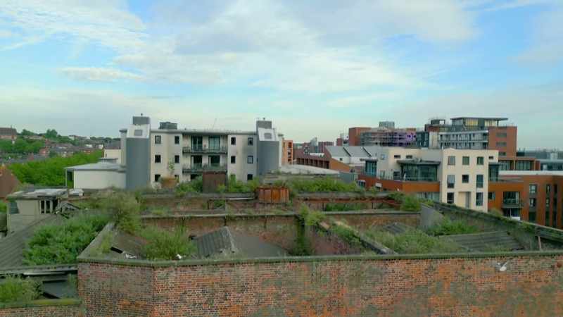 At the city center, a new development was underway
