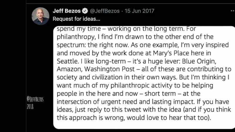 At the time of the post Bezos lifetime spending