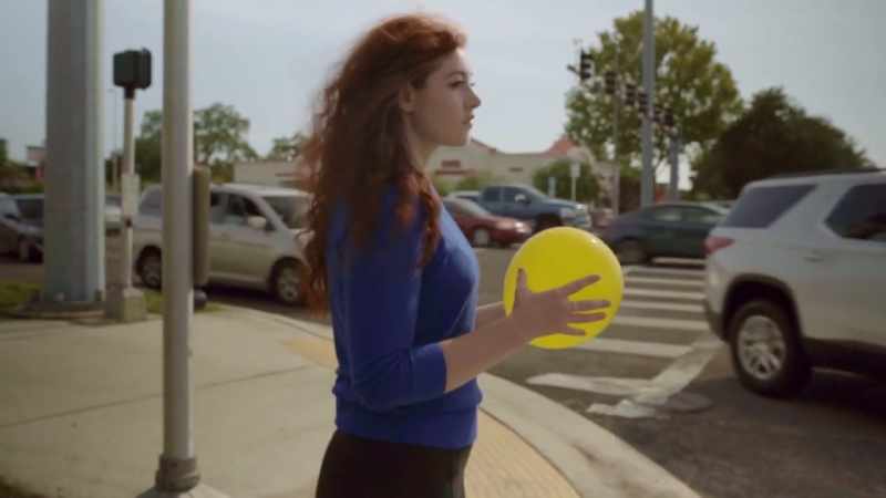 At the very beginning, I would hold a balloon and talk